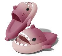 NIBESSER Pantoufle de Requin, Adulte Été Pantoufles Femme Homme Comfortable Shark Slides Cloud Slippers Chaussons Antidérapants Open Toe Chaussures De Piscine Plage Chaussons De Bain Douche Maison