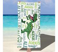 NIBESSER Serviette de Plage Personnalisée avec Nom Microfibre Serviette de Plage Douce et Confortable adaptée pour - Bord de mer, Plage, Natation, Fitness, Camping, Yoga