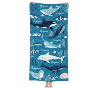 NIBESSER Serviette de Plage Personnalisée avec Nom Microfibre Serviette de Plage Douce et Confortable adaptée pour - Bord de mer, Plage, Natation, Fitness, Camping, Yoga