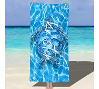 NIBESSER Serviette de Plage Personnalisée avec Nom Microfibre Serviette de Plage Douce et Confortable adaptée pour - Bord de mer, Plage, Natation, Fitness, Camping, Yoga