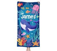 NIBESSER Serviette de Plage Personnalisée avec Nom Microfibre Serviette de Plage Douce et Confortable adaptée pour - Bord de mer, Plage, Natation, Fitness, Camping, Yoga
