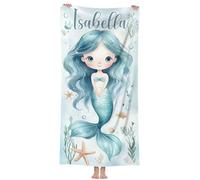 NIBESSER Serviette de Plage Personnalisée avec Nom Microfibre Serviette de Plage Douce et Confortable adaptée pour - Bord de mer, Plage, Natation, Fitness, Camping, Yoga