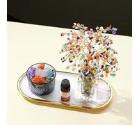 NIBHZ Arbre Chakra en Cristal, Arbre de noël, Diamant, Arbre de Vie, améthyste, bonsaï, décoration, Bijoux Faits à la Main, Ornement d'arbre d'argent,Multi Colored