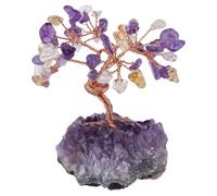 NIBHZ Arbre de Cristal de Chakra, Pierres de Chakra, Cristaux de guérison, Arbre de Vie pour énergie Positive, Arbres d'argent Feng Shui, décoration de Bureau, Maison, Cadeaux,C