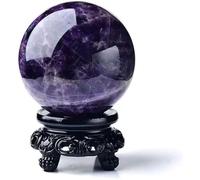 NIBHZ Belle Boule d'améthyste Naturelle, Boule de Quartz de rêve, Couleur de décoration pour la Maison, Pierre énergétique minérale Reiki Fengshui,130mm