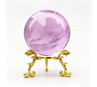 NIBHZ Boule de Cristal avec Support idéale pour la décoration de Bureau. Ces Choses Cool comme Accessoire de Photographie et sphère de Divination Feng Shui comme décoration,B,80mm