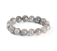 NIBHZ Bracelet de Compte pour Les Femmes Cadeaux de Yoga Jaga élastique en Pierre Naturelle en Pierre Naturelle,12mm