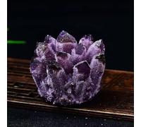NIBHZ Coupe de Cristal minéral à Quartz Naturel Geode Spécimen Spécimen Stone, Crystals d'énergie Druzy pour Reiki Healing Home Decor,Violet,400~500g