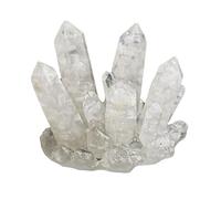 NIBHZ Geode Drusy grappe en Cristal en Quartz pour guérir l'énergie du Reiki, Pierre précieuse Rugueuse irrégulière pour décoration intérieure,Blanc,190g