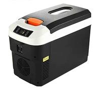 NIBHZ Glacière électrique 12 L, Mini Réfrigérateur 230 V et 12 V/24 V pour Voiture Camping, Refroidit et Réchauffe, Mode ECO,Black-12L