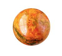 NIBHZ Ornement de Boule de Pierre d'or Naturel, Ornement de Boule de Cristal de Pierre de crête de Coq, Boule de Feng Shui en Cristal de mer de Chine Orientale,85~90mm