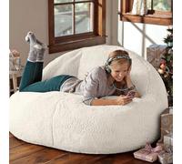 NIBHZ Pouf en Mousse touffetée Douce pour Adultes, canapé Moelleux Paresseux en Tissu, Pouf Confortable, Pouf rembourré, canapé, Chaise de Lecture, Chaise Longue (Housse de Pouf Uniquement.),M