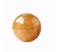 NIBHZ Sphère décorative à Boule de Cristal Citrine Naturelle avec délicate Ornement de Cristal Jaune de Base pour la décoration intérieure et Affichage Festif,80mm