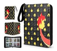 Niboken Classeur Carte Album, Porte Carte à Collectionner Pokemon avec 50 Pages Capacité de 400 Cartes pour Cadeau d'Anniversaire Noël pour Garçon Fille (Noir)