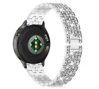 Niboow 18mm Bracelet pour Garmin Venu 4/3S 41mm/2S, Forerunner 265S/255S/255S Music, Vivoactive 4S (40 mm)/3S (39 mm), Active S, Move 3S, Diamant Métal Bracelet pour Garmin vívomove Trend - Argent