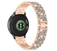 Niboow 18mm Bracelet pour Garmin Venu 4/3S 41mm/2S, Forerunner 265S/255S/255S Music, Vivoactive 4S (40 mm)/3S (39 mm), Active S, Move 3S, Diamant Métal Bracelet pour Garmin vívomove Trend - Or Rose
