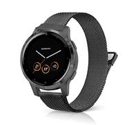Niboow 18mm Bracelet pour Huawei Watch GT 4 41mm/Garmin Venu 3S/Venu 2S, Métal Inoxydable Magnétique Sangle Bracelet pour Garmin Vivoactive 4S 40mm/Vivomove 3S 39mm/Forerunner 255S Music - Noir