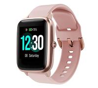 Niboow 19mm Bracelet pour ID205L ID205S ID205G ID215G ID216 SW020 SW021 SW023 YM020 YM021 YM023, Silicone Sangle, Respirant Réglable Bracelet pour Blackview R3/R3 Pro/Uwatch3/Uwatch GT/Ufit - Rose