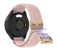 Niboow 20mm Bracelet Tressée pour Garmin Vivoactive 6/Vivoactive 5/Forerunner 165/165 Music, Bracelet en Nylon Tressé Elastique pour Garmin Venu Sq 2/Venu 2 Plus/Venu Sq/Venu Sq Music - Rose