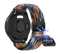 Niboow 20mm Bracelet Tressée pour Garmin Vivoactive 6/Vivoactive 5/Forerunner 165/165 Music, Bracelet en Nylon Tressé Elastique pour Garmin Venu Sq 2/Venu 2 Plus/Venu Sq/Venu Sq Music - Couleur#51