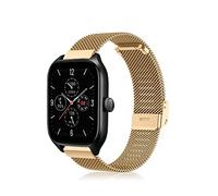 Niboow 20mm Métal Bracelet pour Amazfit GTR Mini/GTS 4/GTS 3/GTS 4 Mini/GTS 2 Mini/GTS 2e/GTS 2/GTR 42mm, Acier Inoxydable Bracelet pour Amazfit Bip 3 Pro/Bip 3/Bip/Bip S/Bip Lite/Bip U Pro - Or