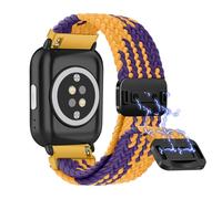 Niboow 20mm Nylon Bracelet pour Amazfit Active 2/Active/GTR Mini/GTS 4/GTS 4 Mini/GTS 3/GTS 2e/GTS 2, Bracelet en Tressée Elastique avec Fermoir Magnétique pour Amazfit Bip 3/Bip 3 Pro - Or Violet