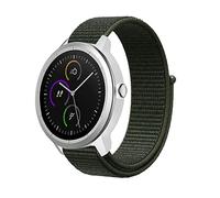 Niboow 20mm Nylon Bracelet pour Garmin Forerunner 70/170/170 Music (43mm) | pour Garmin Forerunner 570 42mm/Approach S50/Vivoactive 6/Venu Sq 2 Hommes Femmes Souple Respirant Bracelet-Vert