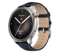 Niboow 22mm Bracelet pour Amazfit Balance/Bip 5 /Cheetah/Cheetah Pro/GTR 4/GTR 3 Pro, Vintage Cuir Bracelet pour for Garmin Venu 3/Forerunner 265/Forerunner 255/vivoactive 4/Venu 2/Active - Bleu