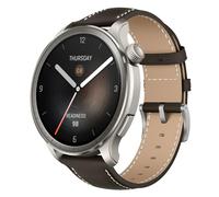 Niboow 22mm Bracelet pour Amazfit Balance/Bip 5 /Cheetah/Cheetah Pro/GTR 4/GTR 3 Pro, Vintage Cuir Bracelet pour for Garmin Venu 3/Forerunner 265/Forerunner 255/vivoactive 4/Venu 2/Active - Café