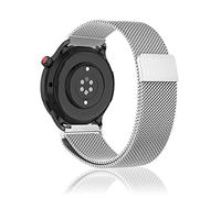 Niboow 22mm Bracelet pour Amazfit Bip 5/GTR 4/GTR 3 Pro/GTR 3/GTR 2 eSIM/GTR 2e/GTR 47mm, Métal Inoxydable Metal Mesh Bracelet pour Amazfit Cheetah/Cheetah Pro/Stratos 3/Stratos 2s/Stratos - Argent