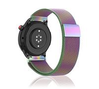 Niboow 22mm Bracelet pour Amazfit Bip 5/GTR 4/GTR 3 Pro/GTR 3/GTR 2 eSIM/GTR 2e/GTR 47mm, Métal Inoxydable Metal Mesh Bracelet pour Amazfit Cheetah/Cheetah Pro/Stratos 3/Stratos 2s/Stratos - Arcenciel