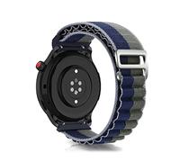 Niboow 22mm Bracelet pour Amazfit GTR 4/GTR 3 Pro/GTR 3/GTR 2e/Huawei Watch GT 3 Pro 46mm/GT 3 46mm/GT Runner, Nylon G-Hook Bracelet de Rechange pour Xiaomi Watch S1/S1 Active/Mi Watch - Bleu/Vert