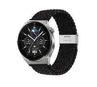 Niboow 22mm Bracelet pour Huawei Watch GT 5 Pro 46mm/GT 5 46mm/GT 4 46mm/GT 3 Pro 46mm/GT 3 46 mm/GT Runner/GT 2 46 mm/Watch 4 Pro, Tressée Bracelet pour Huawei Watch Buds/Watch 3 Pro - Coloré Noire
