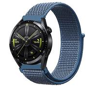 Niboow 22mm Bracelet pour Huawei Watch GT 5 Pro 46mm/GT 5 46mm/GT 4 46mm/GT 3 Pro 46mm/GT 3 46 mm/GT Runner/GT 2 46 mm/Watch 4 Pro, Nylon Bracelet pour Huawei Watch Buds/Watch 3 Pro - Bleu