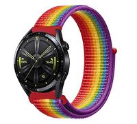 Niboow 22mm Bracelet pour Huawei Watch GT 6/GT 6 Pro/GT 5/GT 5 Pro/GT 4/GT 3/GT 2 Pro (46mm), Nylon Sportif Bracelet pour Huawei Watch5/Watch4/Watch3 Pro (46mm)/Watch4 Pro 48mm - Arcenciel
