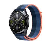Niboow 22mm Bracelet pour Huawei Watch GT 6/GT 6 Pro/GT 5/GT 5 Pro/GT 4/GT 3/GT 2 Pro (46mm), Nylon Sportif Bracelet pour Huawei Watch5/Watch4/Watch3 Pro (46mm)/Watch4 Pro 48mm - Bleu-2