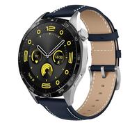 Niboow 22mm Bracelet pour Xiaomi Redmi Watch 5 Active/Redmi Watch5 Lite/Xiaomi Watch2 / S4 / S3 / S1 Pro / 2 Pro, Vintage Cuir Bracelet pour Huawei Watch GT 5 / GT 5 Pro / GT4 / 4 46mm - Bleu