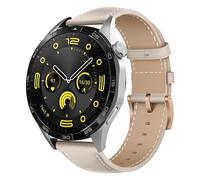 Niboow 22mm Bracelet pour Xiaomi Redmi Watch 5 Active/Redmi Watch5 Lite/Xiaomi Watch2 / S4 / S3 / S1 Pro / 2 Pro, Vintage Cuir Bracelet pour Huawei Watch GT 5 / GT 5 Pro / GT4 / 4 46mm - Blanc
