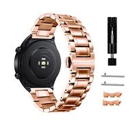 Niboow 22mm Bracelet pour Xiaomi Watch 2 Pro/Watch S1/Watch S1 Active/Mi Watch/Amazfit GTR 4/GTR 3/GTR 3 Pro, Métal Acier Inoxydable Bracelet pour Huawei Watch 4/Watch 4 Pro/GT 3 Pro 46mm - Or Rose