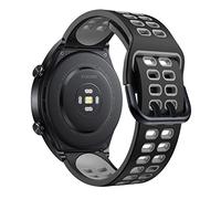 Niboow 22mm Bracelet pour Xiaomi Watch S4 / S3 / 2 Pro / S1 / S1 Active, Sport Silicone Sangle, Respirant Réglable Double Trou Bracelet pour Xiaomi Mi Watch - Noir/Gris