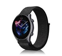 Niboow 22mm Nylon Bracelet pour Amazfit Bip Max/Bip 6/Bip 5/GTR 4/GTR 3 Pro | pour Amazfit T-Rex 3 Pro 48mm/Balance 3/Ultra/Cheetah 2/Active Max Hommes Femmes Souple Respirant Bracelet