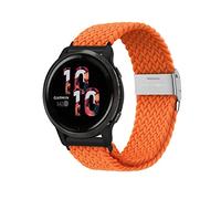 Niboow 22mm Tressée Bracelet pour Garmin Venu 3/Garmin Forerunner 265/Forerunner 255/Forerunner 255 Music, Ajustable Nylon Bracelet pour Garmin Vivoactive 4/Venu 2/Huawei Watch 4-Orange
