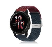 Niboow 22mm Tressée Bracelet pour Garmin Venu 3/Garmin Forerunner 265/Forerunner 255/Forerunner 255 Music, Ajustable Nylon Bracelet pour Garmin Vivoactive 4/Venu 2/Huawei Watch 4-Albaricoque Rojo