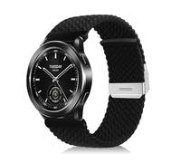 Niboow 22mm Tressée Bracelet pour Xiaomi Watch S4 / S3 / S1 / S1 Pro / S1 Active, Hommes Femmes Sport Ajustable Nylon Élastique Bracelet pour Xiaomi Watch2 Pro/Mi Watch - Noir