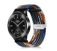 Niboow 22mm Tressée Bracelet pour Xiaomi Watch S4 / S3 / S1 / S1 Pro / S1 Active, Hommes Femmes Sport Ajustable Nylon Élastique Bracelet pour Xiaomi Watch2 Pro/Mi Watch - Cowboy Coloré