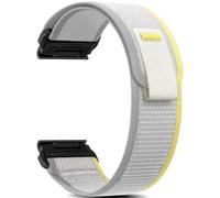 Niboow Bracelet pour Garmin Fenix 8/7/6/5, Epix 2 Pro 47mm, QuickFit 22mm Nylon Léger Compatible avec Fenix E/Pro Solar/GPS/Plus - Blanc