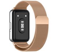 Niboow Bracelet pour Samsung Galaxy Fit 3, Femmes Hommes Métal Acier Inoxydable Mesh Tissé Magnétique Sangle Bracelet pour Samsung Galaxy Fit 3 - Or Rose