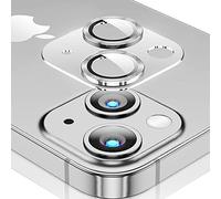 Niboow Caméra Arrière Protecteur Compatible avec iPhone 14/14 Plus, [Anti-Rayures] Verre Trempé Alliage D'aluminium Caméra Lentille Coque, HD Protection écran pour iPhone 14/14 Plus - Argent