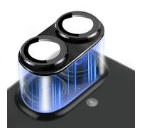 Niboow Caméra Arrière Protecteur Compatible avec iPhone 16/iPhone 16 Plus, [Anti-Rayures] Verre Trempé Alliage D'aluminium Caméra Lentille Coque, Protection écran pour iPhone 16/iPhone 16 Plus-Noir