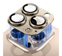 Niboow Caméra Arrière Protecteur Compatible avec iPhone 16 Pro/iPhone 16 Pro Max, [Anti-Rayures] Verre Trempé Caméra Lentille Coque, Protection écran pour iPhone 16 Pro/iPhone 16 Pro Max-Brun